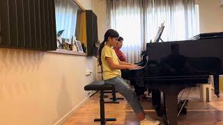 Lesson with Mili HarkovLouzon  9 yo [upl. by Nehgem501]