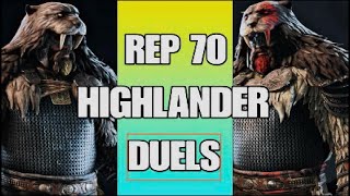 For Honor  Rep 70 Highlander Duels  Best hero skin in the game [upl. by Pollerd14]