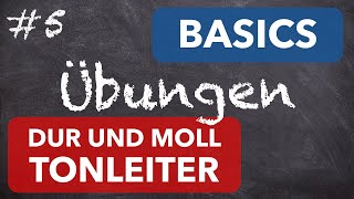 Übungen zu Dur und Molltonleiter  Tonleitern bilden in Dur und Moll Kreuz und BeTonarten [upl. by Naashar]