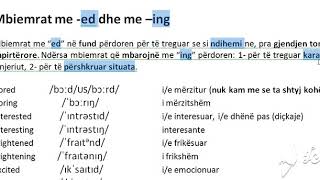 Niveli 2 Mbiemrat me ED dhe ING Gramatika A Bejini SUBSCRIBE per te pare te gjitha videot [upl. by Nesaj]