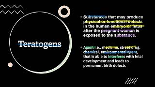 Teratology Teratogens Teratogenesis [upl. by Grubb286]