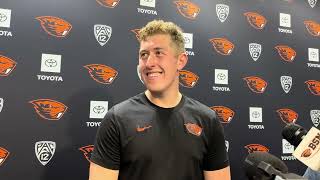 Oregon State Kicker Everett Hayes Talks Loss To SJSU [upl. by Oiratnom]