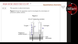 AQA GCSE 2022 Paper 1 Q2 Chemistry Combined Science Higher Tier Past paper Questions Quantitative [upl. by Blackington]