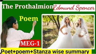 The prothalmion poem by Edmund Spencer stanza wise summarymeg1ignou [upl. by Teplitz37]