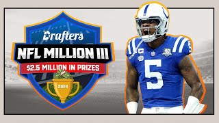 🏈 Drafters MILLION III Best Ball Draft [upl. by Occer]