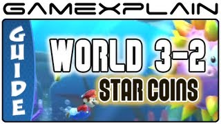 New Super Mario Bros U  Sparkling Waters2 Tropical Refresher Star Coins Guide amp Walkthrough [upl. by Reifinnej835]