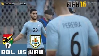 BOLIVIA VS URUGUAY  Eliminatorias Rusia 2018  FIFA 16 [upl. by Arata]