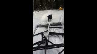 Home made snowmobile trail groomer [upl. by Wiggins]