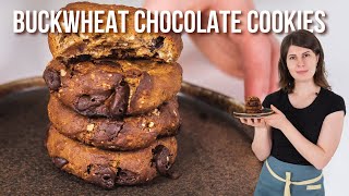 Homemade Buckwheat Chocolate Cookies  Gluten Free Recipe [upl. by Amaras991]