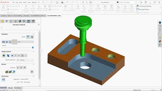 SolidWorks CAM introduction Exercise1 Mill Operation [upl. by Nonna]