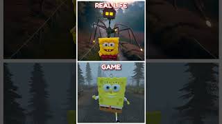 SPONGEBOB VS NEW HOUSE HEAD  Meme Coffin Dance  GAME vs REAL LIFE  shorts [upl. by Nyrat]