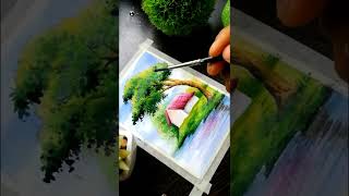 Easy Water Colour Scenery drawing easydrawing watercolor monalisaartinstitute scenerydrawing [upl. by Lorusso]