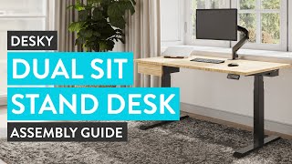 Desky Dual Sit Stand Desk Assembly Guide [upl. by Eiggam]