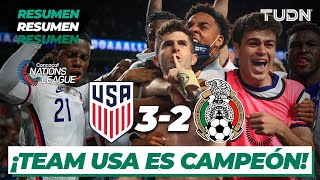 Resumen y goles  Estados Unidos 32 México  CONCACAF Nations League  Final  TUDN [upl. by Juliana]