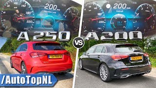 2019 Mercedes Benz A Class  A200 vs A250  ACCELERATION amp TOP SPEED by AutoTopNL [upl. by Olra]