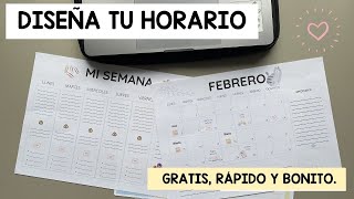 Como hace horarios bonitos con Canva Organízate GRATIS [upl. by Nole254]