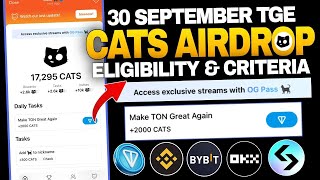 🚨Cats Biggest Update l Cats Airdrop 10000 l Cat listing Date Confirm l Cats [upl. by Morry]