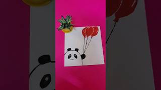 🐼panda drawing easytrending youtuber drawing art panda shortfeed [upl. by Ras]