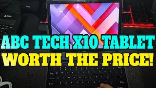 ABC Tech X10 tablet unboxing and first setup [upl. by Roobbie]