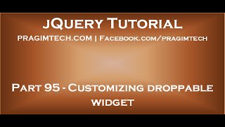 Customizing droppable widget [upl. by Hakkeber]
