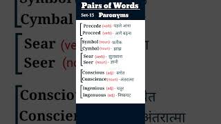 Set 15 Pairs of words paronyms in English confusing words in English [upl. by Eynahpets317]