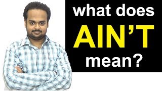 What Does AINT Mean  Is it Correct English  With Example Sentences amp Quiz [upl. by Yraek]