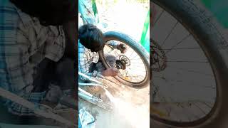 electric cycle making e cycle wheel agjest youtubeshorts [upl. by Thorley455]