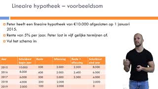 Bedrijfseconomie  Financiële zelfredzaamheid  Hoofdstuk 4  Lineaire amp Annuïteiten Hypotheek [upl. by Buchheim]