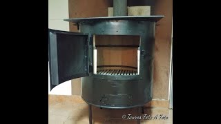 Como hacer Estufa de Leña con un Bidón  Homemade wood stove [upl. by Cassi34]