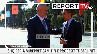 Samiti i Berlinit në Tiranë mbërrin kryeministri grek Mitsotakis [upl. by Ahsaelat]