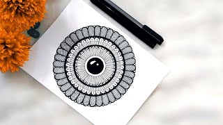 Easy and Simple Mandala Drawing for Beginners 🌼🌼 [upl. by Tiff]