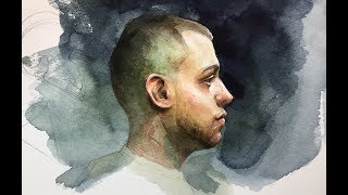 Watercolor Portrait Tutorial [upl. by Ettedranreb304]