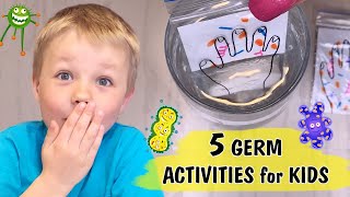 COVID19 Germs Experiment for kids  5 Germ Activities for children [upl. by Ganiats]