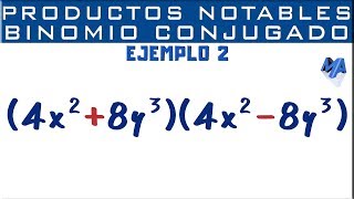 Productos Notables  Binomio Conjugado  Suma por diferencia  Ejemplo 2 [upl. by Ennovihs]