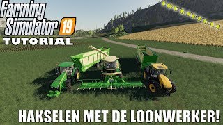 HAKSELEN MET DE LOONWERKER Farming Simulator 19 Courseplay Tutorial [upl. by Malca402]