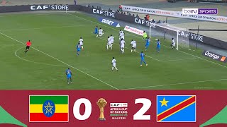 Ethiopie contre RD Congo 02  Éliminatoires AFCON 2025  Résumé de Match [upl. by Nishom]