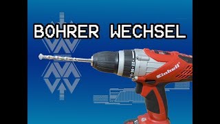 Bohrer wechseln  Bohraufsatz wechseln Akkubohrer oder Bohrmaschine Bosch Makita Metabo [upl. by Naxela75]