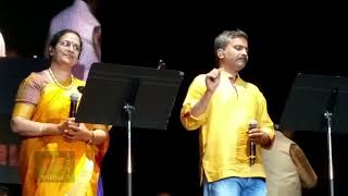 SPB 50 World Tour Detroit  S P B Charan and S P Sailaja sing Malare Mounama [upl. by Llebana]