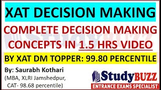 XAT Decision Making  Basics to Advance  Concepts  Questions  Tricks by XAT DM topper 9980 ile [upl. by Salema]