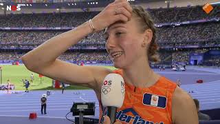 Femke Bol 🇳🇱 Interview on Dutch TV after the Olympic Games Heats 🇨🇵🔥 [upl. by Ak216]