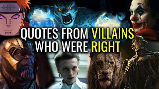 QUOTES FROM VILLAINS WHO WERE COMPLETELY RIGHT  Part 1 to 5 [upl. by Vernita952]