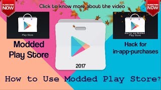 How to use Modded Play Store  Hack for inapppurchases  Root Required  2017 [upl. by Akiv973]