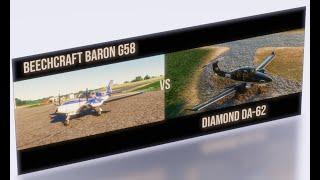 Baron G58 Vs Diamond DA 62 [upl. by Bruis533]