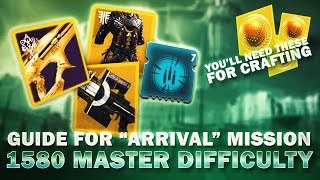 Easy 1580 Master The Arrival Mission Clears  Quick Ascendant Alloy Farm Destiny 2 [upl. by Lanae559]