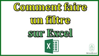 Comment faire un filtre sur excel [upl. by Iviv]