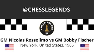 Nicolas Rossolimo vs Bobby Fischer New York United States 1966 [upl. by Shirberg867]