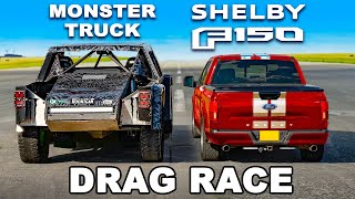 770hp Shelby F150 v Monster Race Truck DRAG RACE [upl. by Loss]