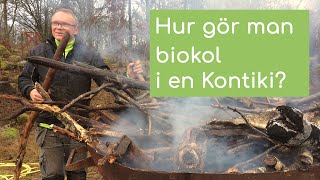 Hur gör man egen biokol i en Kontiki från början till slut  Ödevata Gårdshotell [upl. by Nnainot]