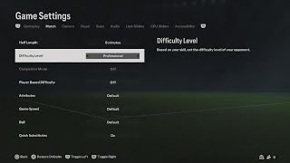 EA SPORTS FC 24  How to change difficulty settings [upl. by Waring47]