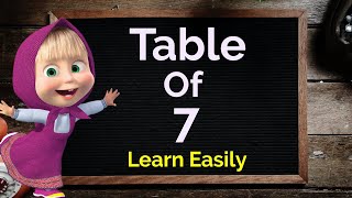 Table of 7 Learn Multiplication Table of 7 7 ka Table 7 ka pahada Maths Table [upl. by Ynoffit]